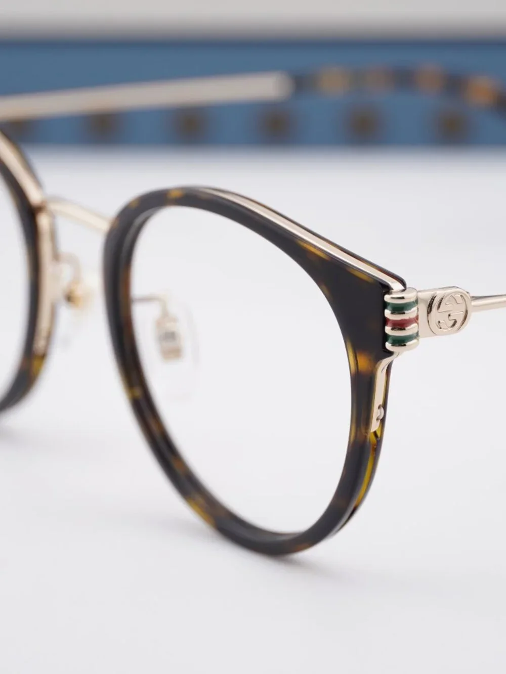 Gucci GG1885OA 002 Square Eyeglasses - Havana/Gold 51mm